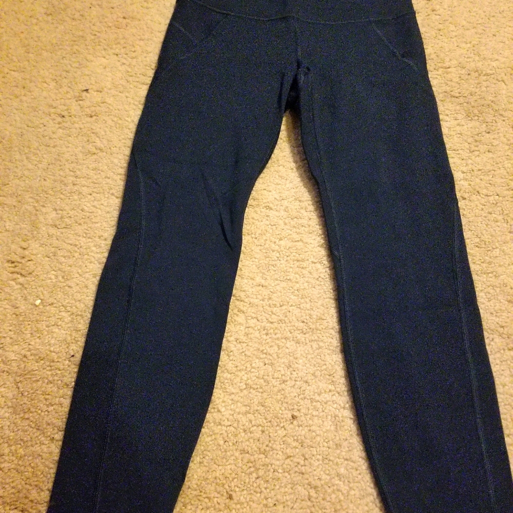Athleta dark green elation leggings 7/8 tight